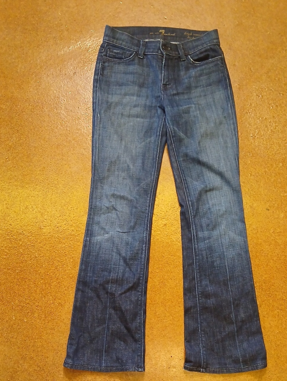 7 For All Mankind High Waist Bootcut Dark Blue Flared Jeans